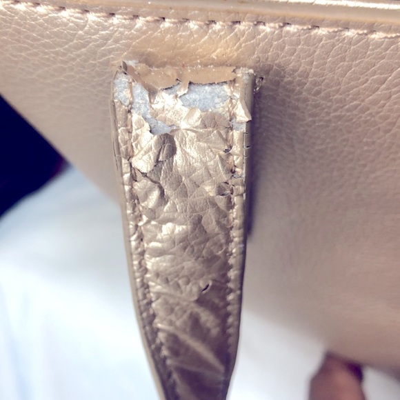 MARK & GRAHAM gold genuine leather tote. - Picture 6 of 16